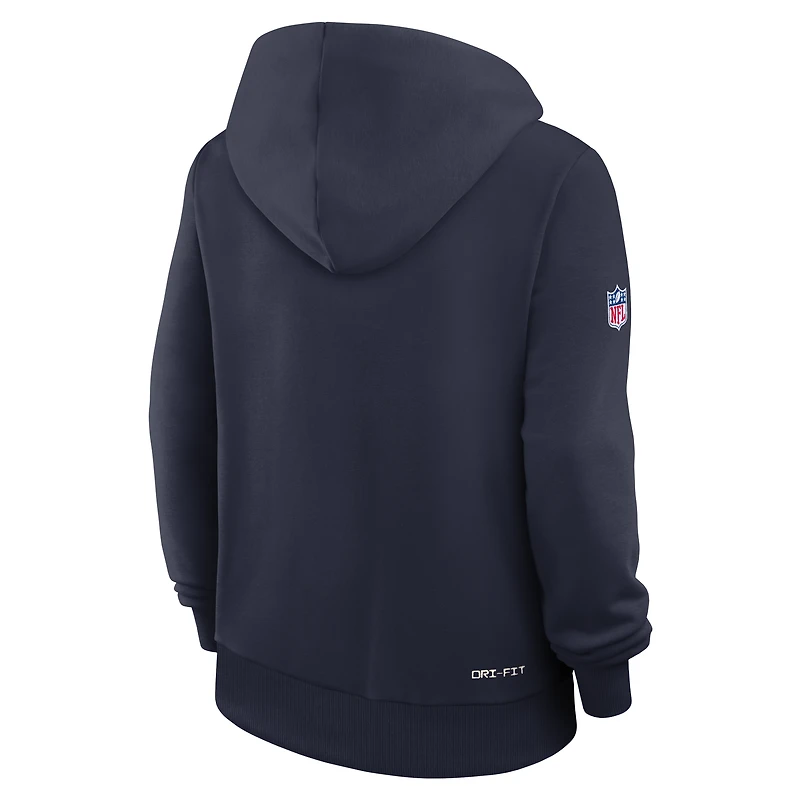 Women's Nike Navy Denver Broncos Sideline Standard Issue Dri-FIT Hoodie