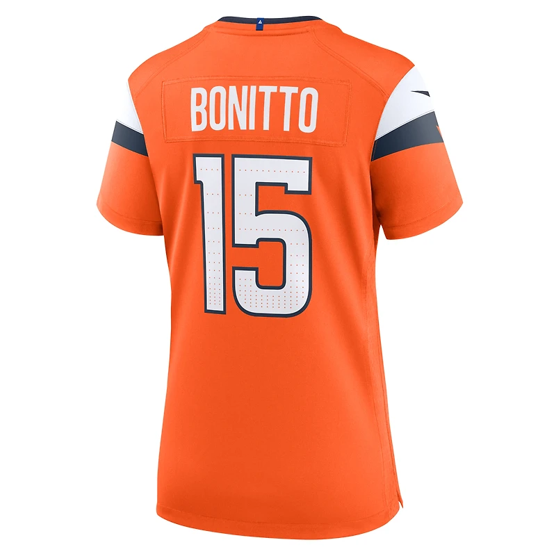 Maillot de match Nike Nik Bonitto Orange Denver Broncos pour femme