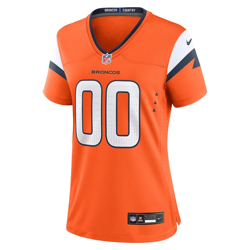 Maillot de match personnalisé Nike Orange Denver Broncos Mile High Collection pour femme