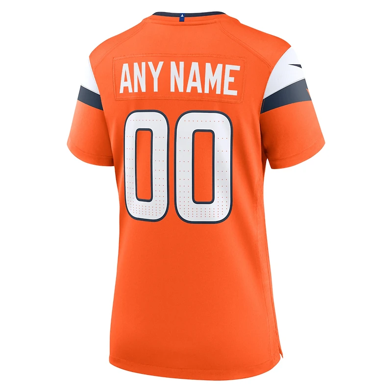 Maillot de match personnalisé Nike Orange Denver Broncos Mile High Collection pour femme