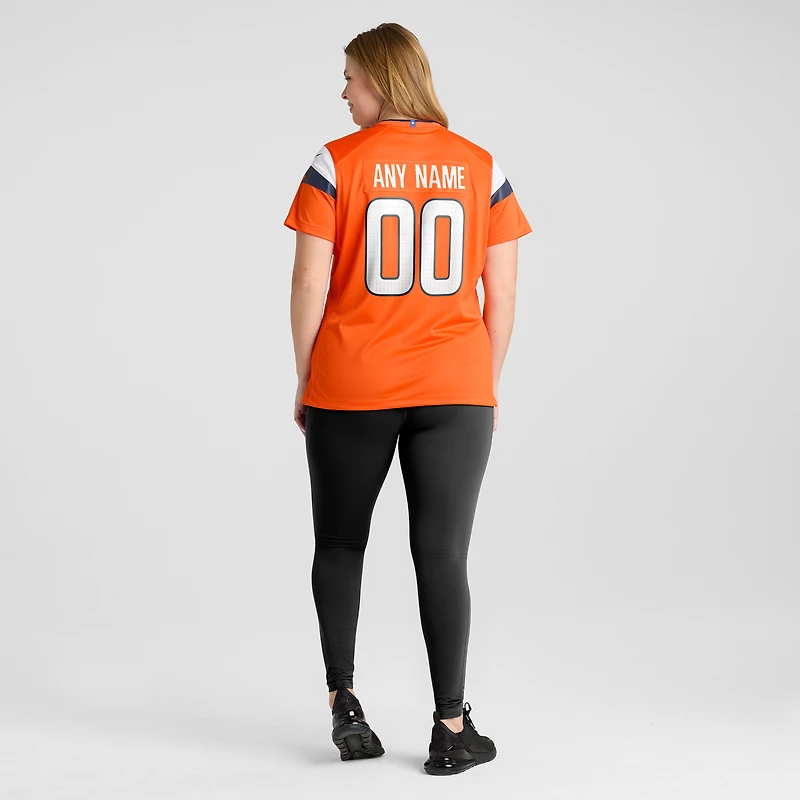Maillot de match personnalisé Nike Orange Denver Broncos Mile High Collection pour femme