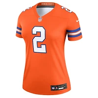 Women's Nike Patrick Surtain II Mile High Collection 1977 Throwback Orange Denver Broncos Alternate Legend Player Performance Top