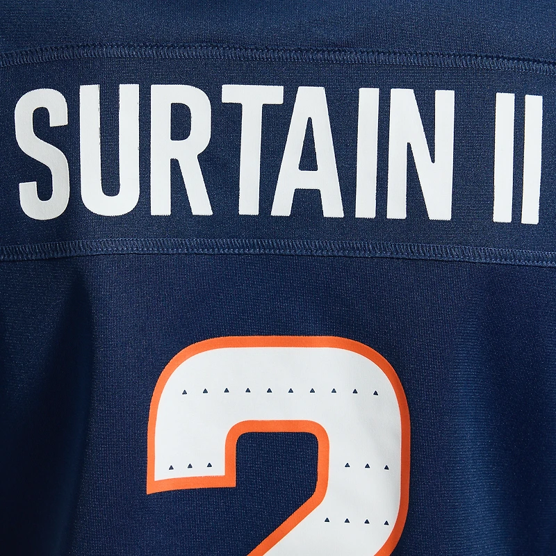 Maillot de match Nike Patrick Surtain II orange des Broncos Denver pour femmes