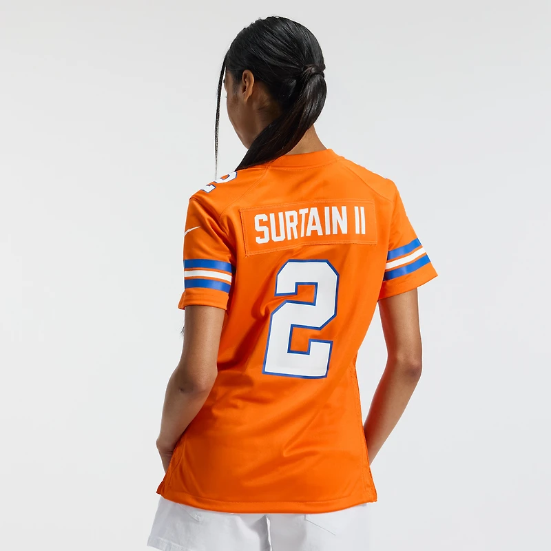 Women's Nike Patrick Surtain II Orange Denver Broncos Mile High Collection 1977 Throwback Player Game Jersey