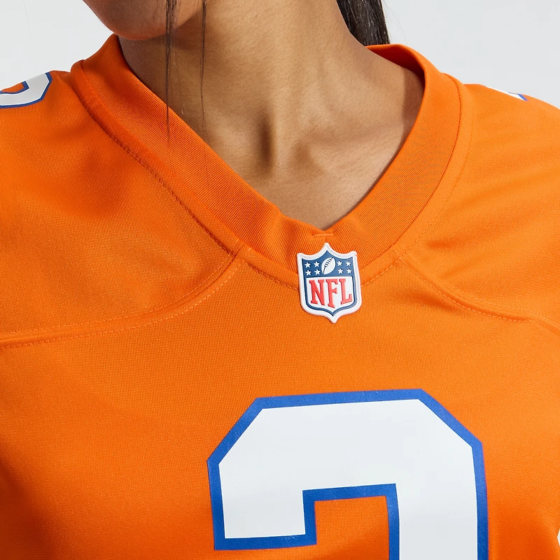 Women's Nike Patrick Surtain II Orange Denver Broncos Mile High Collection 1977 Throwback Player Game Jersey