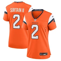 Maillot de match Nike Patrick Surtain II pour femme, orange Denver Broncos Mile High Collection