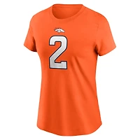 T-shirt Nike Patrick Surtain II orange pour femme avec nom et numéro de joueur des Denver Broncos