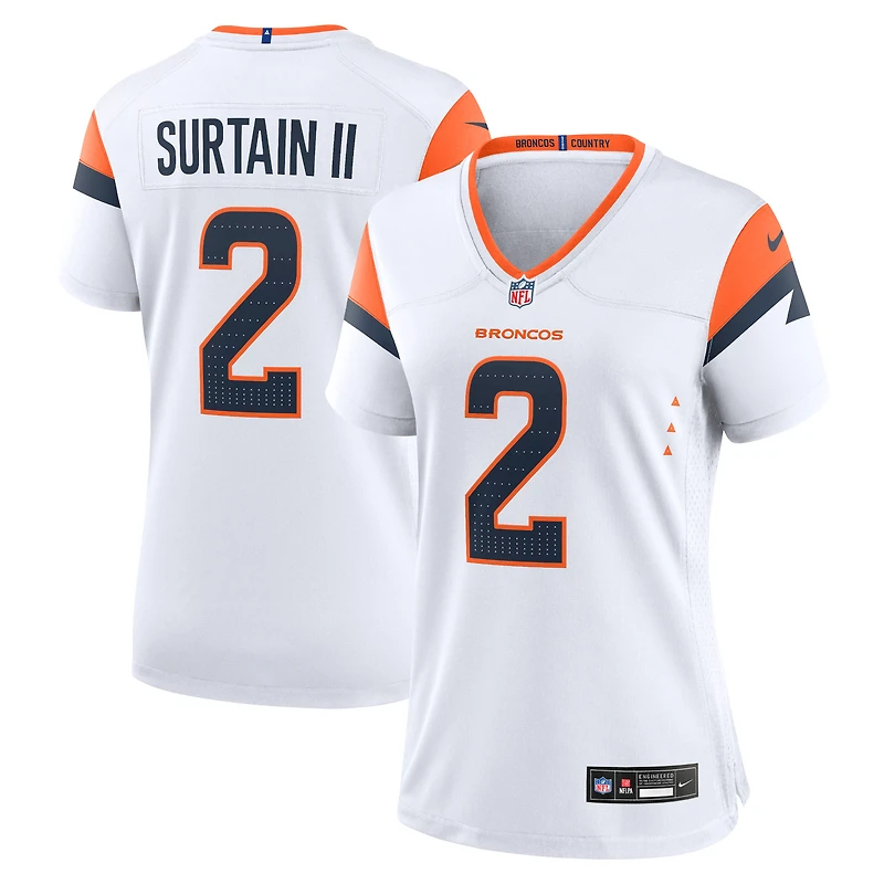 Maillot de match Nike Patrick Surtain II Denver Broncos Mile High Collection pour femme, blanc
