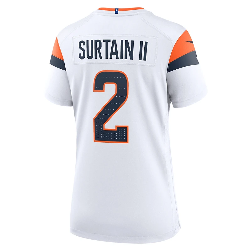 Maillot de match Nike Patrick Surtain II Denver Broncos Mile High Collection pour femme, blanc