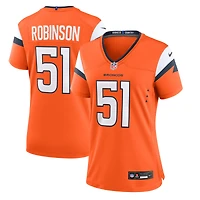 Women's Nike Que Robinson  Orange Denver Broncos Team Game Jersey