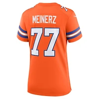 Women's Nike Quinn Meinerz Orange Denver Broncos Mile High Collection 1977 Throwback Player Game Jersey