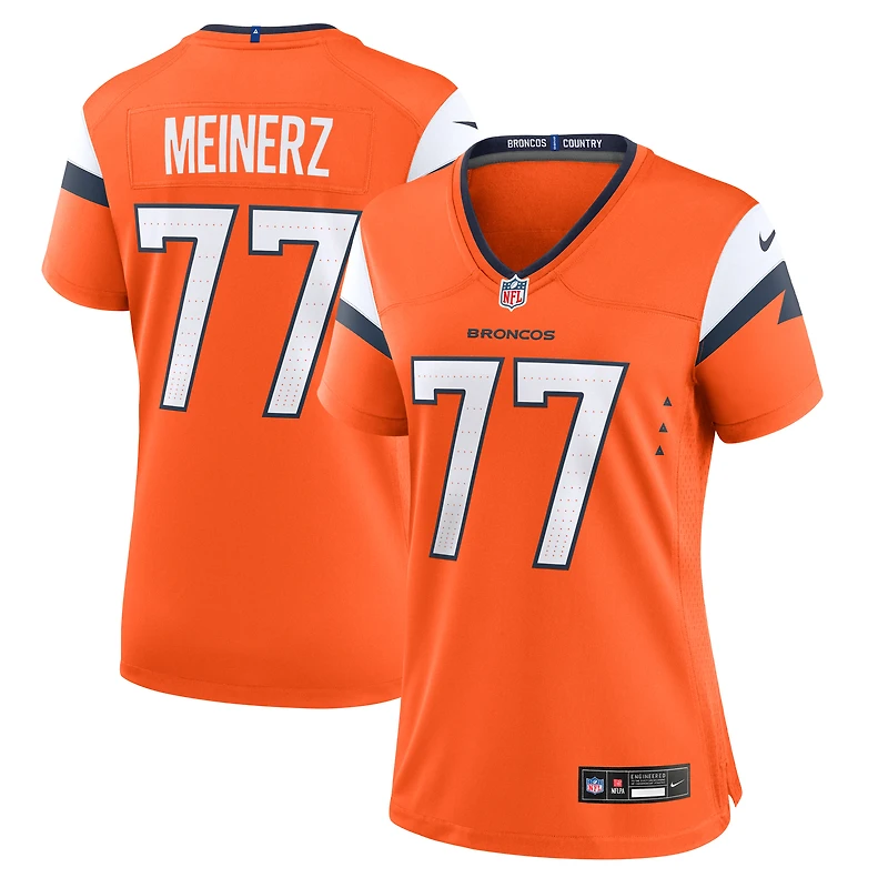 Women's Nike Quinn Meinerz Orange Denver Broncos Team Game Jersey