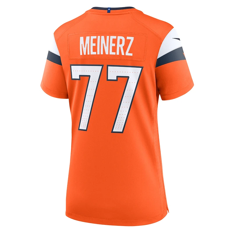 Maillot de match Nike Quinn Meinerz orange Denver Broncos pour femme