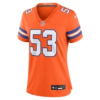 Maillot de jeu alternatif Nike Randy Gradishar pour femme, orange, Denver Broncos