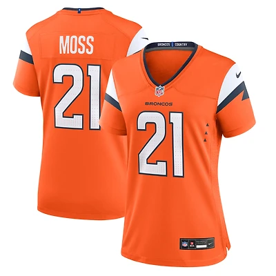 Women's Nike Riley Moss Orange Denver Broncos Team Game Jersey