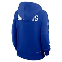 Sweat à capuche Nike Royal Denver Broncos Throwback Sideline Standard Issue Dri-FIT pour femme