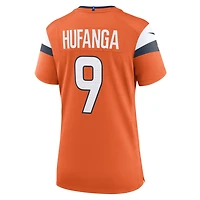 Women's Nike Talanoa Hufanga  Orange Denver Broncos Team Game Jersey