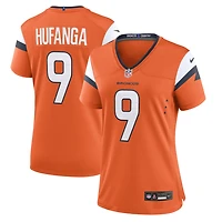 Women's Nike Talanoa Hufanga  Orange Denver Broncos Team Game Jersey