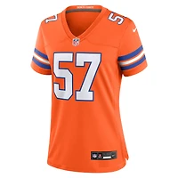 Women's Nike Tom Jackson Orange Denver Broncos Mile High Collection 1977 Throwback Retired Player Game Jersey