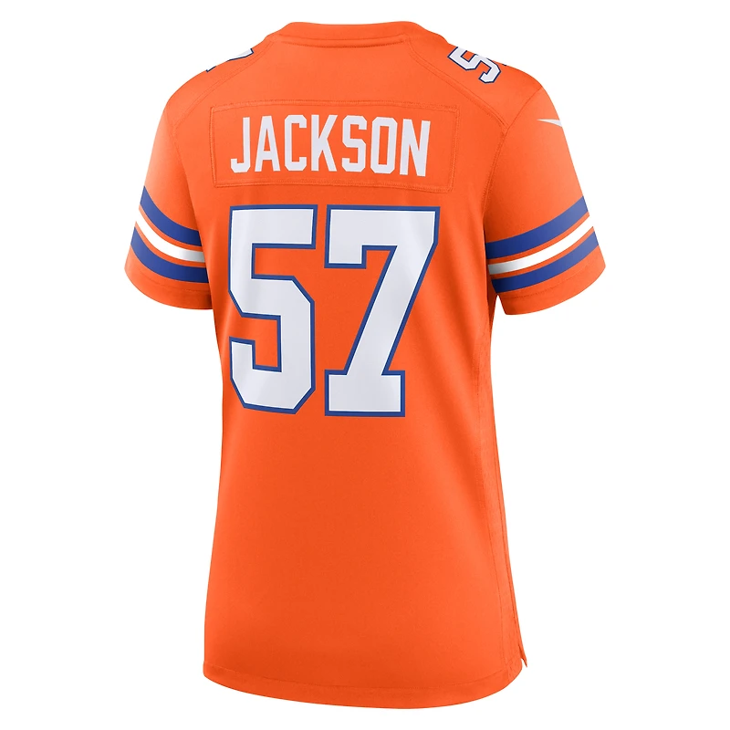 Women's Nike Tom Jackson Orange Denver Broncos Mile High Collection 1977 Throwback Retired Player Game Jersey