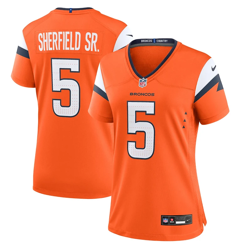 Women's Nike Trent Sherfield Sr.  Orange Denver Broncos Team Game Jersey