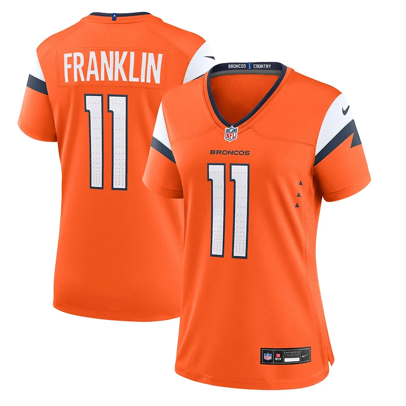 Maillot Nike Troy Franklin orange Denver Broncos Team Game pour femme