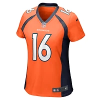 Maillot de match Nike Wil Lutz orange Denver Broncos pour femme
