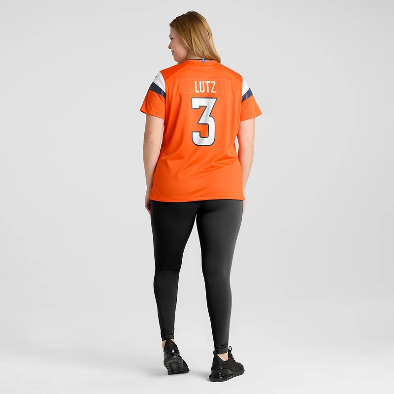Maillot de match Nike Wil Lutz Orange Denver Broncos pour femme