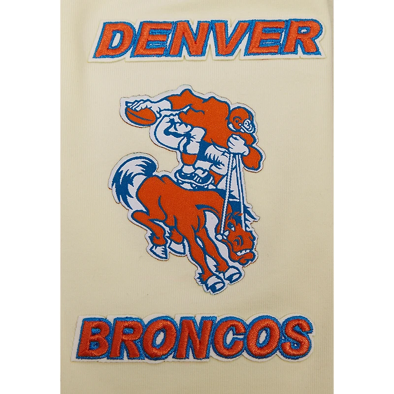 Legging rétro classique en jersey crème Pro Standard pour femmes des Denver Broncos