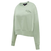 Women's Pro Standard  Light Green Denver Broncos Neutral Pullover Sweatshirt