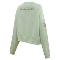 Women's Pro Standard  Light Green Denver Broncos Neutral Pullover Sweatshirt