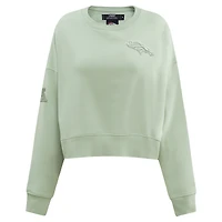 Women's Pro Standard  Light Green Denver Broncos Neutral Pullover Sweatshirt
