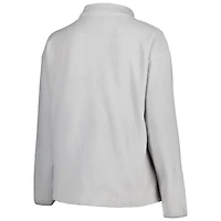 Veste en sherpa à quart de zip pour femme des Broncos Denver, gris, taille plus