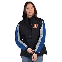 Veste demi-zippée noire/bleu marine Starter pour femme des Denver Broncos Thursday Night Gridiron