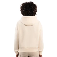 Sweat à capuche décontracté Starter Cream Denver Broncos pour femme, orné de strass