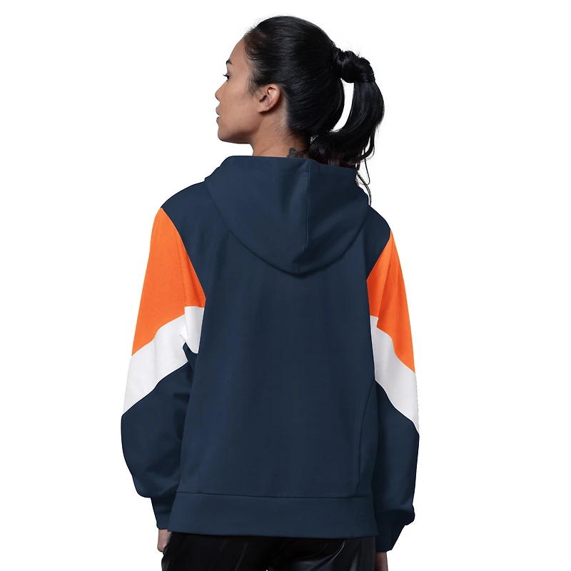 Sweat à capuche bleu marine Starter Denver Broncos Scrimmage pour femme
