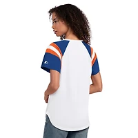 Women's Starter  White Denver Broncos Game On Notch Neck T-Shirt