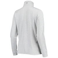 Haut à enfiler demi-zippé Vineyard Vines Denver Broncos Sankaty Shep gris chiné pour femme