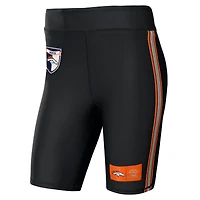 WEAR by Erin Andrews Short de motard noir Denver Broncos pour femmes