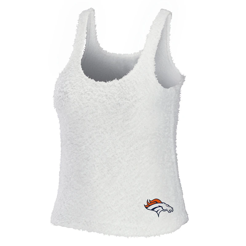 WEAR by Erin Andrews Crème Denver Broncos Ensemble débardeur et pantalon confortable à encolure dégagée pour femmes