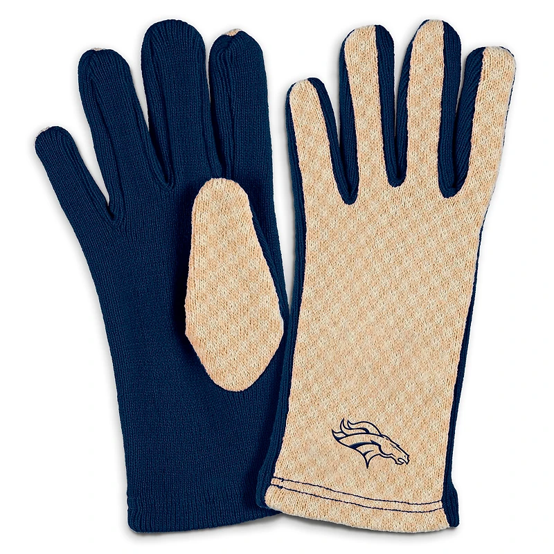 Women's WEAR by Erin Andrews Denver Broncos Tonal Microcheck Scarf & Glove Set
