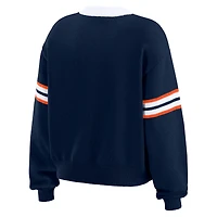 Sweat-shirt à lacets bleu marine Denver Broncos pour femme WEAR by Erin Andrews