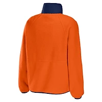 WEAR by Erin Andrews Veste orange à boutons-pression en polaire raglan des Denver Broncos pour femmes