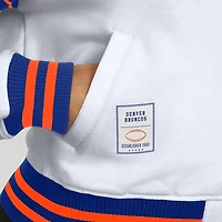 Women's WEAR by Erin Andrews White Denver Broncos Full-Snap Fleece Sweatshirt Jacket