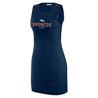 Women's WEAR by Erin Andrews x Gracie Hunt Navy Denver Broncos Ribbed Tank Dress