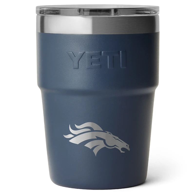 Gobelet empilable YETI Denver Broncos Rambler de 473 ml (16 oz) avec couvercle MagSlider