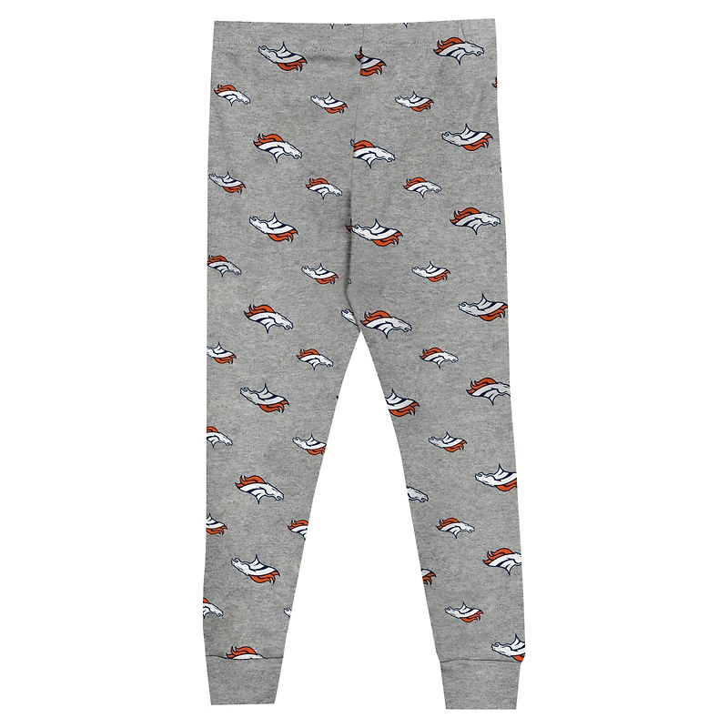 Youth Denver Broncos Long Sleeve T-Shirt and Pants Sleep Set