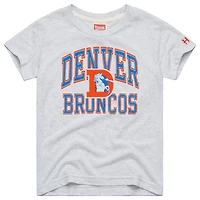 Youth Homage  Gray Denver Broncos Arch Tri-Blend T-Shirt