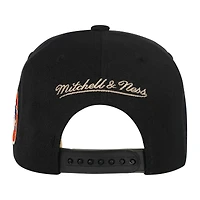 Youth Mitchell & Ness Black Denver Broncos Cream Team Script Snapback Hat