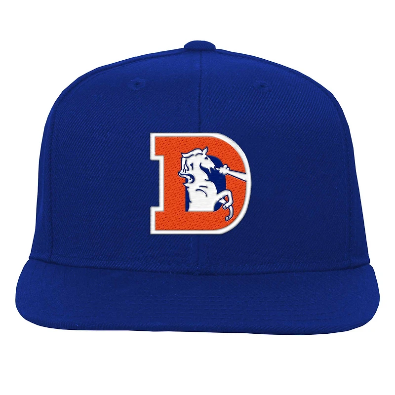Casquette Snapback pour enfant Royal Denver Broncos Gridiron Classics Ground de Mitchell & Ness